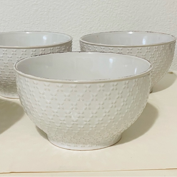 Pfaltzgraff French lace white cereal bowls 5.5 set of 6 - Picture 4 of 10
